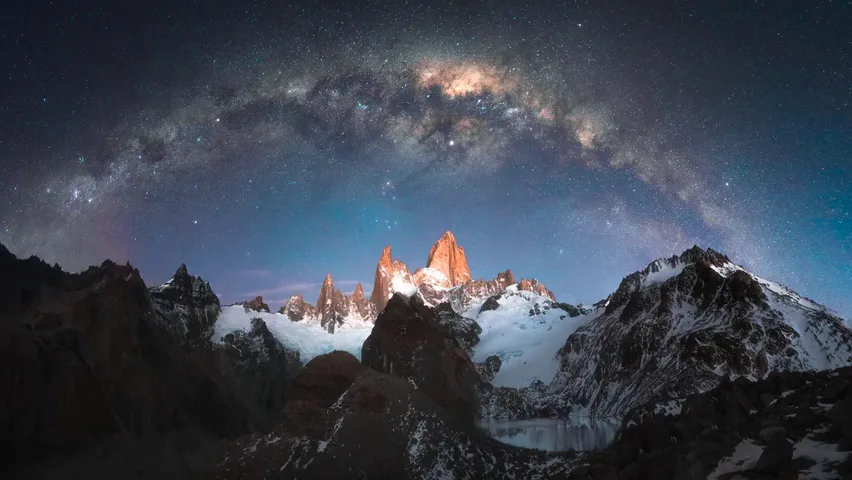 银河拱桥+金色雪山真的存在？视频揭秘拍摄与后期过程！ · 图2
