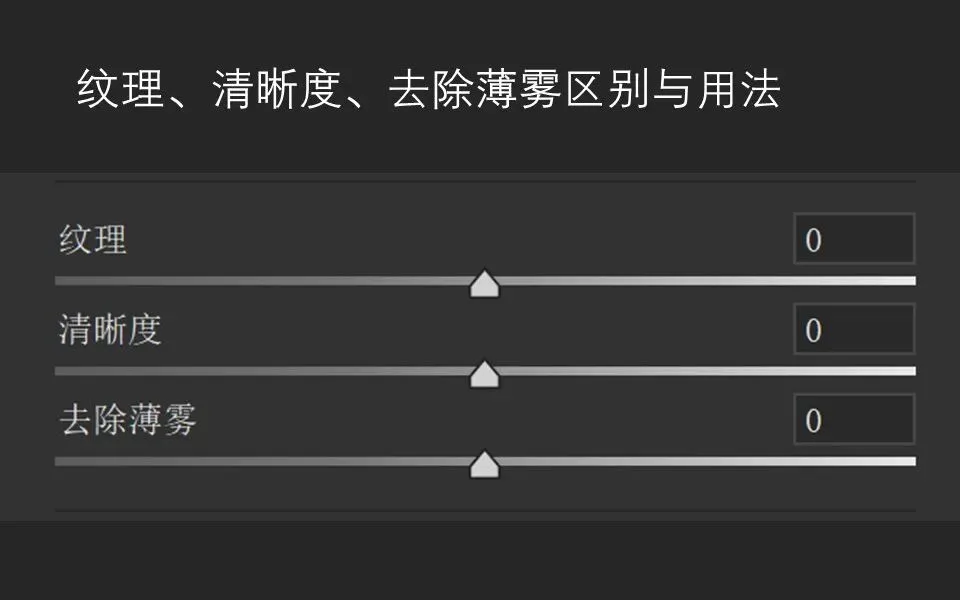 PS纹理、清晰度、去除薄雾三大滑块有何区别？用法分析来了！ · 图1